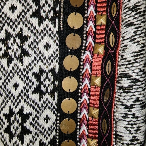 Soft Surroundings Embellished Open Drape Cardigan Knit Sweater - Picture 4 of 6